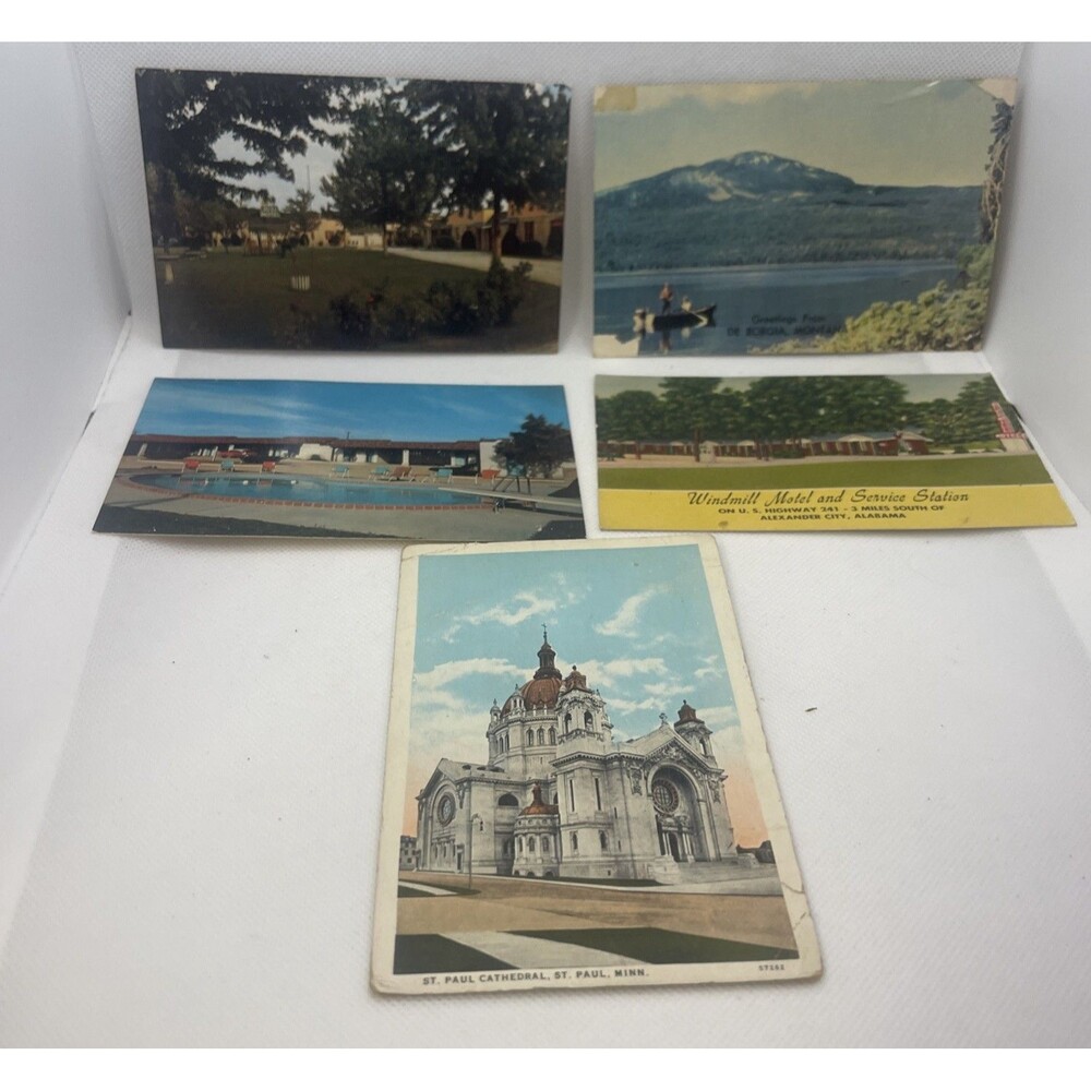 Vtg. Scenic/Travel Postcard Lot Posted Stamped 1960s Lot Of 5
